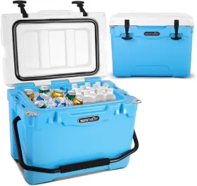 Slcb25bl Serenelife Ultra-tough 25 Quart Rotomolded Cooler Box Holds Upto Qt Blue