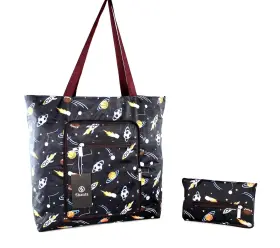 Shanta 731628317774 Foldable Tote Bag For Women-top Zipper Closure Premium Quality Lightweight Cu