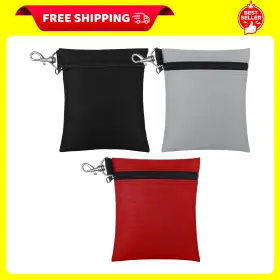 Shappy 705353993992 3 Pack Golf Tee Pouch Bag With Zipper And Clip Accessories For Men Women