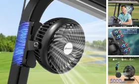 G-d37s Shenzhen Luansheng Electronic Technology Co. Ltd Magnetic Golf Cart Fan Compatible With Ezgo Club Car Yamaha 5000mah