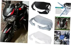 Skx-230-fr Shinkxmt Motorcycle Windscreen Windshield Front Fairing Visor Viser Wind Black Smoke