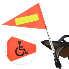 Squs-c0004 Shiqikejipty Golf Cart Flag Pole - Reflective Accessories 8.6 X 11.8 Inches Orange Safety