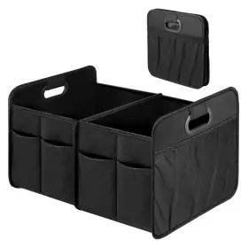 Simple Deluxe 198401004861 Car Trunk Organizer 2 Compartments 1 Pack Black New