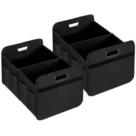 Aaorgntrunk2oxblkx2-b Simple Deluxe Car Trunk Organizer 2 Compartments Suv Pack Black