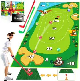Skuone 114129896205 Chipping Golf Toy Game With 2 Clubs Indoor Outdoor Games For Kids Adults Family