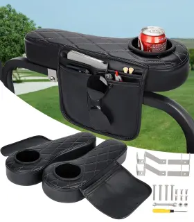 B0f21zh6rf Skyjdm Golf Cart Armrest Cup Holder Rear Seat Organizer No Drilling