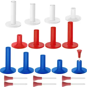 Se-skylety-476662 Skylety 12 Pieces Golf Range Tees Set Rubber For Red Blue White