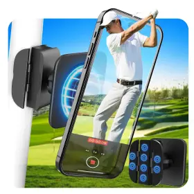 Sszj-1 Slevio Timer Magnetic Golf Cart Phone Holder Upgraded Eagle Claw Design For Round Black
