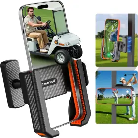Ph-m11 Smerkod Magnetic Golf Cart Phone Holder Mount- Holds Up To - Orange