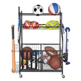 Sn-gstorage-519c Snail Garage Sports Equipment Storage Organizer Ball Storage... Fast Ship