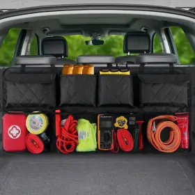 Xxl-43.3x18.9in Snuopfy Snuopfy-gb8 Car Trunk Hanging Organizer 3d Textured Black-3d