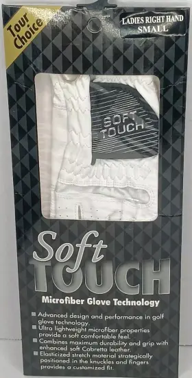 Soft Touch 793903001617 Womens Size Small Professional Golf Glove White Right Hand Glx Sport