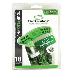Tfpe0t1ult-grch Softspikes Soft Spikes Ultimate Cleat Kit With Tour Flex Cleats - Green/translucent Charcoal