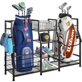 Sb-gefqj02-us Sonyabecca Sports Equipment Organizer Golf Bag Stand Storage F