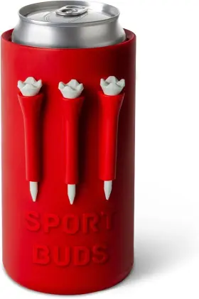 Ed-2023 Sportbuds Golf Beer Can Sleeve Gifts For Men Funny 3x6 Sunday Red