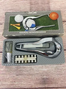 Star Case Bin/e1 Vintage Golfball Monogrammer With Box. 1986 Star Case Bin/e1 Vintage Golfball Monogrammer With Box. 1986