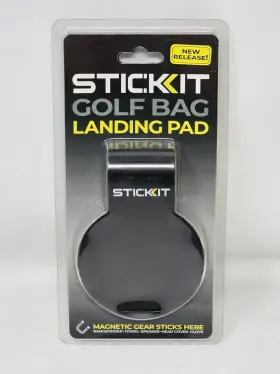 1301-heli-g Stickit Golf Bag Landing Pad Black - Metal Clip For Magnetic Gear New