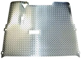 E-5-64 Strech Plastics Floor Mat Ezgo Txt 2001 Up Rubber Diamond Plate Finish Metallic Silver
