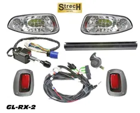Gl-rx-2 Strech Plastics Deluxe Led Light Kit With Turn Signal And Horn Fits Ezgo Rxv