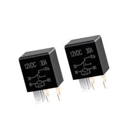 Arwjdq501bl-2ps Strendier 2 Pcs Car 5 Pin Power Relay 12v 30a Switch Nylon Shell Auto Mul
