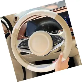 Eq-ymfxpt01 Strendier Car Steering Wheel Cover Linen Full Surround Outer Protector