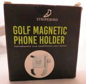 Stripe Bird 655365620266 Stripebird - Original Golf Magnetic Phone Holder Silver- Record Your Swing