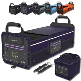 Mw-m004-st-trunk-purple-05 Sugarfox 95l Large-capacity Car Trunk Organizer Includes 26l Ice Pack Fluor... Fast Ship