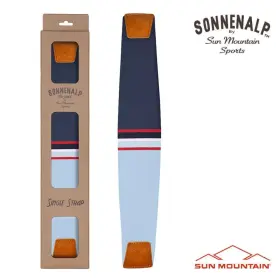 Sun Mountain 651323116833 Golf Sonnenalp Mid-stripe Single Padded Strap - Frost Navy Red
