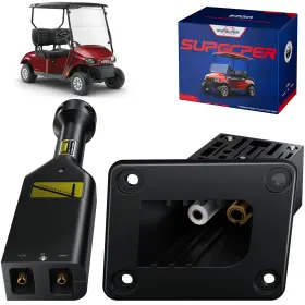 73345 Supgcper Ezgo 36v Powerwise Charger Receptacle And Plug Golf Cart Battery Black