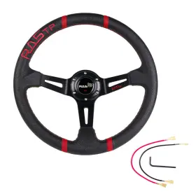 Stw026 Susu 14inch Deep Dish Drifting Sport Pvc Aluminum Steering Wheel With Horn Button Stw026 Susu 14inch Deep Dish Drifting Sport Pvc Aluminum Steering Wheel With Horn Button