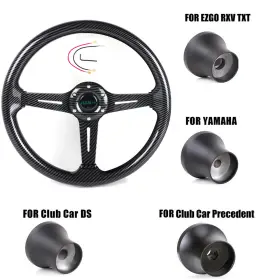 Stw058 Sutung Hub 14inch Abs Carbon Fiber Steering Wheel Adapter For Ezgo Club Car And Yamaha