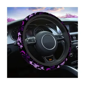 Xdoop-c1-046 Swono Butterfly Purple Steering Wheel Cover For Men Women Abstract ... Fast Ship
