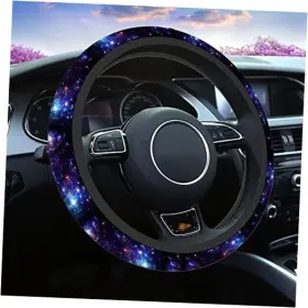 Xdoop-c1-050 Swono Galaxy Purple Car Steering Wheel Covers Abstract Beautiful Multi-053