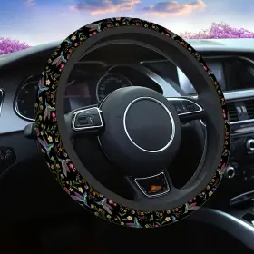Xdoop-c1-064 Swono Hummingbirds And Flower Car Steering Wheel Covers For Men Women Humming