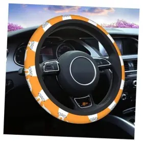Xdoop-c1-fhj182 Swono Easter Rabbit Car Steering Wheel Covers Funny Bunny Hare Say Hello