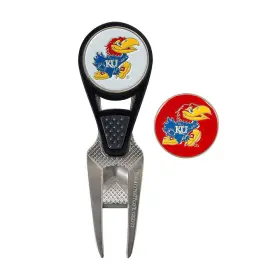 T0250717 Team Effort Ncaa Cvx Repair Tool And Ball Marker - Kansas Jayhawks
