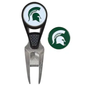 T0253817 Team Effort Ncaa Cvx Repair Tool And Ball Marker - Michigan State Spartans