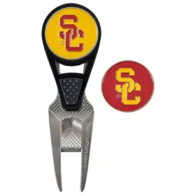 T0253917 Team Effort Ncaa Cvx Repair Tool And Ball Marker - Usc Trojans
