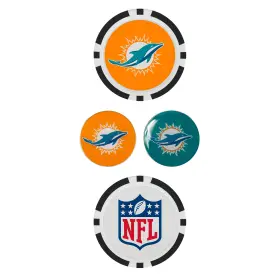 T0278318 Team Effort Nfl Ball Marker Set - Miami Dolphins