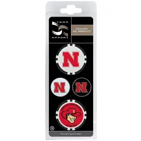 T0320822 Team Effort Ncaa Ball Marker Set - Nebraska Cornhuskers
