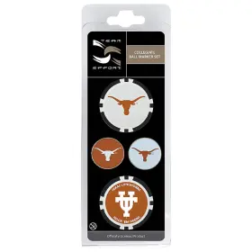 T0321217 Team Effort Ncaa Ball Marker Set - Texas Longhorns