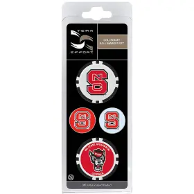 T0321717 Team Effort Ncaa Ball Marker Set - North Carolina State Wolfpack