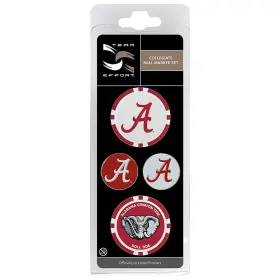 T0321917 Team Effort Ncaa Ball Marker Set - Alabama Crimson Tide