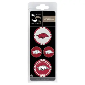 T0323317 Team Effort Ncaa Ball Marker Set - Arkansas Razorbacks