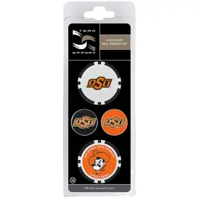 T0324020 Team Effort Ncaa Ball Marker Set - Oklahoma State Cowboys
