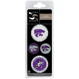 T0325022 Team Effort Ncaa Ball Marker Set - Kansas State Wildcats