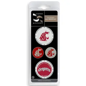 T0326121 Team Effort Ncaa Ball Marker Set - Washington State Cougars