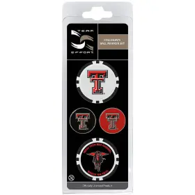 T0328417 Team Effort Ncaa Ball Marker Set - Texas Tech Red Raiders