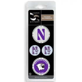 T0329422 Team Effort Ncaa Ball Marker Set - Northwestern Wildcats