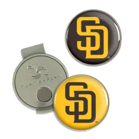 T0357121 Team Effort Mlb Hat Clip And Ball Marker Set - San Diego Padres